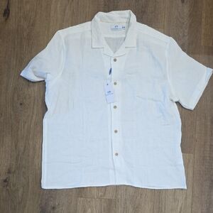 NWT Southern Tide Men's XXL 100% COTTON  White Button Up Shirt